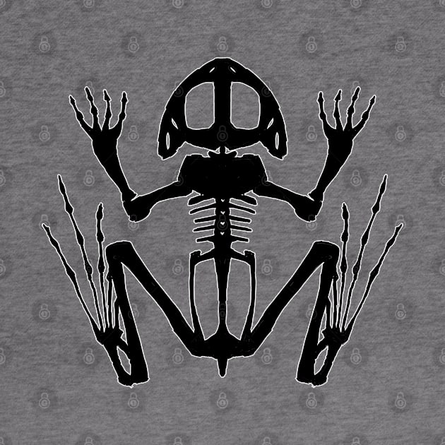 Frog Skeleton (Black) by braincase